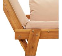 Sale 2026@ Banc de jardin avec coussins 2 en 1 bois d'acacia massif - Banquette de balcon @6681