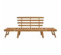""Sale 2026"" Banc de jardin - BURKE - Banquette balcon - 2-en-1 190 cm - Bois solide d'acacia BB300