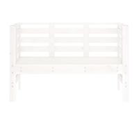 ""Sale 2026"" Banc de jardin - BURKE - Banquette balcon - blanc 111,5x53x71 cm - bois massif de pin BB698