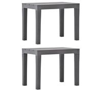 ""SALE 2026"" Banc de jardin Gris - Bancs de jardin lot de 2 Moka Plastique PRO691078025
