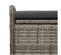 Sale 2026@ Banc de rangement avec coussin gris 80x51x52 cm résine tressée - Banquette de balcon @1694