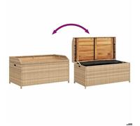 Sale 2026@ Banc de rangement mélange beige résine tressée et bois d'acacia - Banquette de balcon @9296