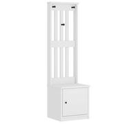 ""SALE 2026""Banc élégant/banc d'entrée Blanc - Portemanteau SANDNES blanc 45x40x159,5 cm bois massif pin 18.46 Kg9031971