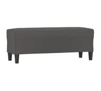 ""SALE 2026""Banc Entrée Bout de Lit - Banquette - WINWIN - Gris 100x35x41cm Similicuir 6.5 Kg 4733786