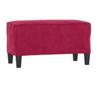 ""SALE 2026""Banc Entrée Bout de Lit - Banquette - WINWIN - Rouge bordeaux 70x35x41cm Velours 5.1 Kg 3287685