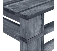 ""Sale 2026"" Banc palette de jardin - BURKE - Banquette balcon - bois gris BB590