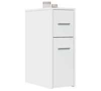 ""SALE 2026"" Buffet bahut Blanc - Armoire de salle de bain étroite avec roulettes blanc PRO650857319