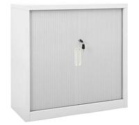 ""SALE 2026"" Buffet bahut Gris - Armoire à portes coulissantes Gris 90x40x90cm Acier PRO380167862