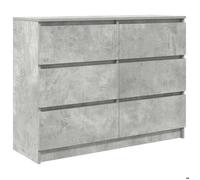 ""SALE 2026""Buffet de cuisine - Placard vaisselier - WINWIN - Cabinet bahut Gris béton 100x35x76cm - bois d'ingénierie 40 Kg 9684903
