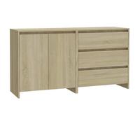 ""SALE 2026""Buffet de cuisine stable - Placard Cabinet bahut Beige - Buffets 2 pcs Chêne sonoma Bois d'ingénierie 49.49 Kg 149502
