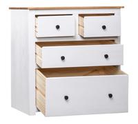 ""SALE 2026""Buffet de cuisine stable - Placard Cabinet bahut Blanc - Buffet Blanc 80x40x83cm Pin Gamme Panama 20 Kg 910231