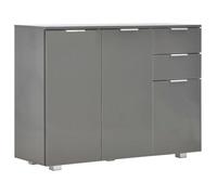 ""SALE 2026""Buffet de cuisine stable - Placard Cabinet bahut Gris - Buffet Gris brillant 107x35x80,5cm 36.6 Kg 591136