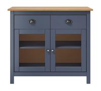 ""SALE 2026""Buffet de cuisine stable - Placard Cabinet bahut Gris - Buffet Hill Gris 90x40x80cm Bois de pin solide 21.2 Kg 479438
