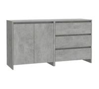 ""SALE 2026""Buffet de cuisine stable - Placard Cabinet bahut Gris - Buffets 2 pcs Gris béton Bois d'ingénierie 49.49 Kg 862074