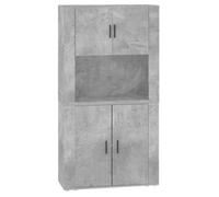 ""SALE 2026""Buffet haut - Armoire haute vitrine - WINWIN - Gris béton - bois d'ingénierie 48.98 Kg 8481739