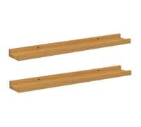 ""SALE 2026""Cabinet élégante/Étagère flottantes Beige - Étagère Murale 2 pcs Beige 60x9x3cm Bois d'ingénierie 1.55 Kg 431052