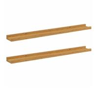""SALE 2026""Cabinet élégante/Étagère flottantes Beige - Étagère Murale 2 pcs Beige 80x9x3cm Bois d'ingénierie 1.9 Kg 881687