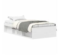 ""SALE 2026""Cadre de lit - 1 personnes - Structure de lit - 193x93x35cm blanc 90x190cm,44 Kg 738203