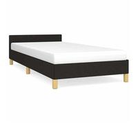 ""SALE 2026""Cadre de lit - 1 personnes - Structure de lit avec tête de lit - 197x93x50cm noir 90x190cm tissu,17.5 Kg 245958