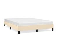 ""SALE 2026""Cadre de lit Adulte et jeunes - Structure pour lit 2 personnes - 193x143x25cm crème 140x190cm tissu,22 Kg 398112