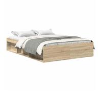 ""SALE 2026""Cadre de lit Adulte et jeunes - Structure pour lit 2 personnes - 193x143x35cm chêne sonoma 140x190cm,52.28 Kg 324247