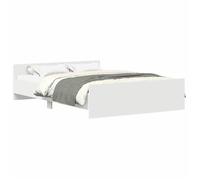 ""SALE 2026""Cadre de lit Adulte et jeunes - Structure pour lit 2 personnes - 203x143x50cm blanc 140x200cm,40 Kg 375373