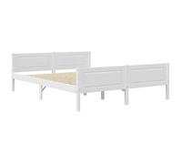 ""SALE 2026""Cadre de lit Adulte et jeunes - Structure pour lit 2 personnes - 206x126x63cm - bois de pin massif blanc 120x200cm,20.95