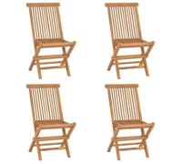 ""SALE 2026"" Chaise de jardin Brun - Chaises de jardin pliables lot de 4 Bois de teck massif PRO261986421