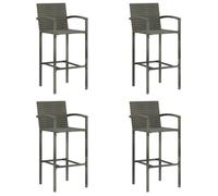 ""SALE 2026"" Chaise de jardin Gris - Tabourets de bar lot de 4 gris résine tressée PRO574857857