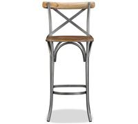 ""SALE 2026""Chaise Haute de Bar pour Cuisine, Salon, Café Brun - Tabouret de bar Bois de manguier massif,49x52x110cm 10.35 Kg 900533