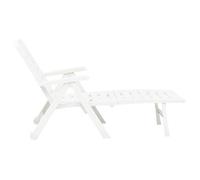 ""Sale 2026"" Chaise longue pliable - BURKE - Transat 1 PLACE - Plastique Blanc Cc602