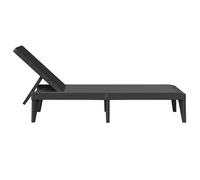""Sale 2026"" Chaise longue/Transat - BURKE - 1 PLACE - anthracite 186x60x29 cm PP Cc948