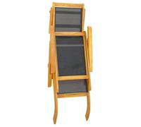 ""Sale 2026"" Chaise longue/Transat - BURKE - 1 PLACE - avec avec table Acacia massif et textilène Cc875