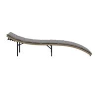 ""Sale 2026"" Chaise longue/Transat - BURKE - 1 PLACE - avec coussin - beige 55x199x50 cm résine tressée Cc977