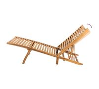 ""Sale 2026"" Chaise longue/Transat - BURKE - 1 PLACE - Bois de teck solide Cc890