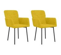 ""SALE 2026""Chaises à manger - lot de 2 - Chaises de Salon - Jaune Velours,51,5x61x78,5cm 11.6 Kg 5465767