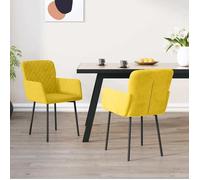 ""SALE 2026""Chaises à manger lot de 2 - moderne-design - velours - jaune - avec accoudoirs - 110 kg par siège - 51,5x61x78,5 cm 604iz