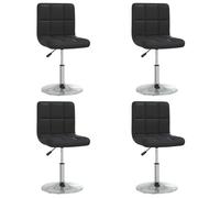 ""SALE 2026""Chaises à manger - lot de 4 - Chaises de Salon - noir similicuir,40x43x(71-85,5)cm 23 Kg 4672229
