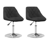 ""SALE 2026""Chaises pivotantes à manger - lot de 2 - Chaises de Salon - Noir Velours,46x44x(62,5-77,5)cm 10.2 Kg 5741436