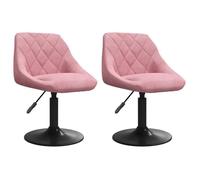 ""SALE 2026""Chaises pivotantes à manger - lot de 2 - Chaises de Salon - Rose Velours,46x44x(62,5-77,5)cm 10.5 Kg 6648854