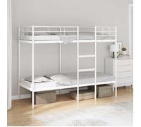 ""SALE 2026"" Chambre Structure de lit stable simple Blanc - Lit superposé sans matelas blanc 75x190cm acier PRO985783949