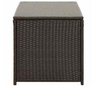 ""Sale 2026"" Coffre de rangement de jardin - BURKE - grande espace - résine tressée 100x50x50 cm - marron CC234