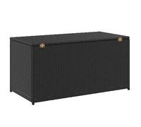 ""Sale 2026"" Coffre de rangement de jardin - BURKE - grande espace - résine tressée 100x50x50 cm - noir CC233