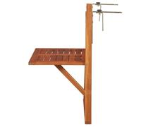 ""SALE 2026""Console de jardin/Table salle balcon Brun - Table suspendue de balcon 64,5x44x80cm Bois d'acacia massif 5.4 Kg 479193
