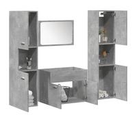 ""SALE 2026""Ensemble de meubles de salle de bain 4 pièces - moderne-design - bois d'ingénierie - gris béton - 60x37 cm 636hwn70a5048