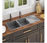 ""SALE 2026"" Évier/lavabo pour cuisine/salle de bain Argent - Évier de cuisine fait à la main Acier inoxydable PRO399193315