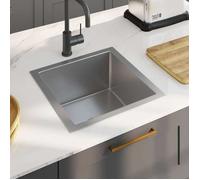 ""SALE 2026"" Évier/lavabo pour cuisine/salle de bain Argent - Évier de cuisine fait à la main Acier inoxydable PRO272904675