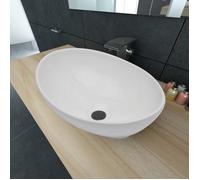 ""SALE 2026"" Évier/lavabo pour cuisine/salle de bain Blanc - Lavabo en forme ovale Céramique 40x33cm Blanc PRO656332435