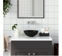 ""SALE 2026"" Évier/lavabo pour cuisine/salle de bain Noir - Lavabo de salle de bain Céramique Noir mat Rond PRO604926804