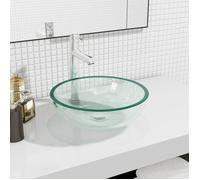 ""SALE 2026"" Évier/lavabo pour cuisine/salle de bain Transparent - Lavabo Verre trempé 35x12cm Transparent PRO751902004